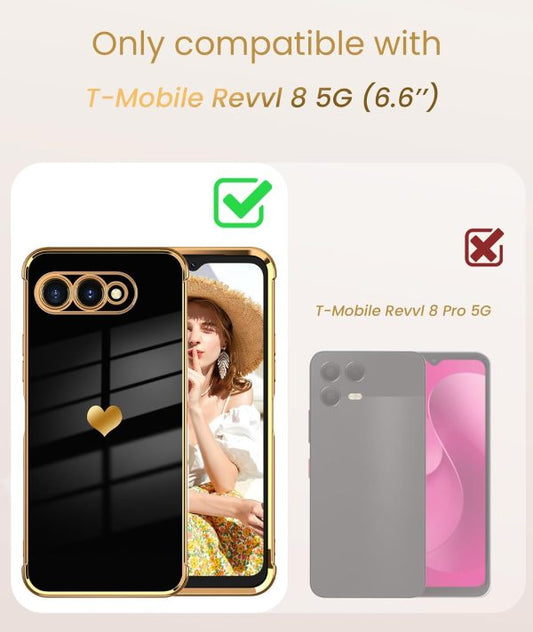 Hollow Heart Plating TPU Phone Case