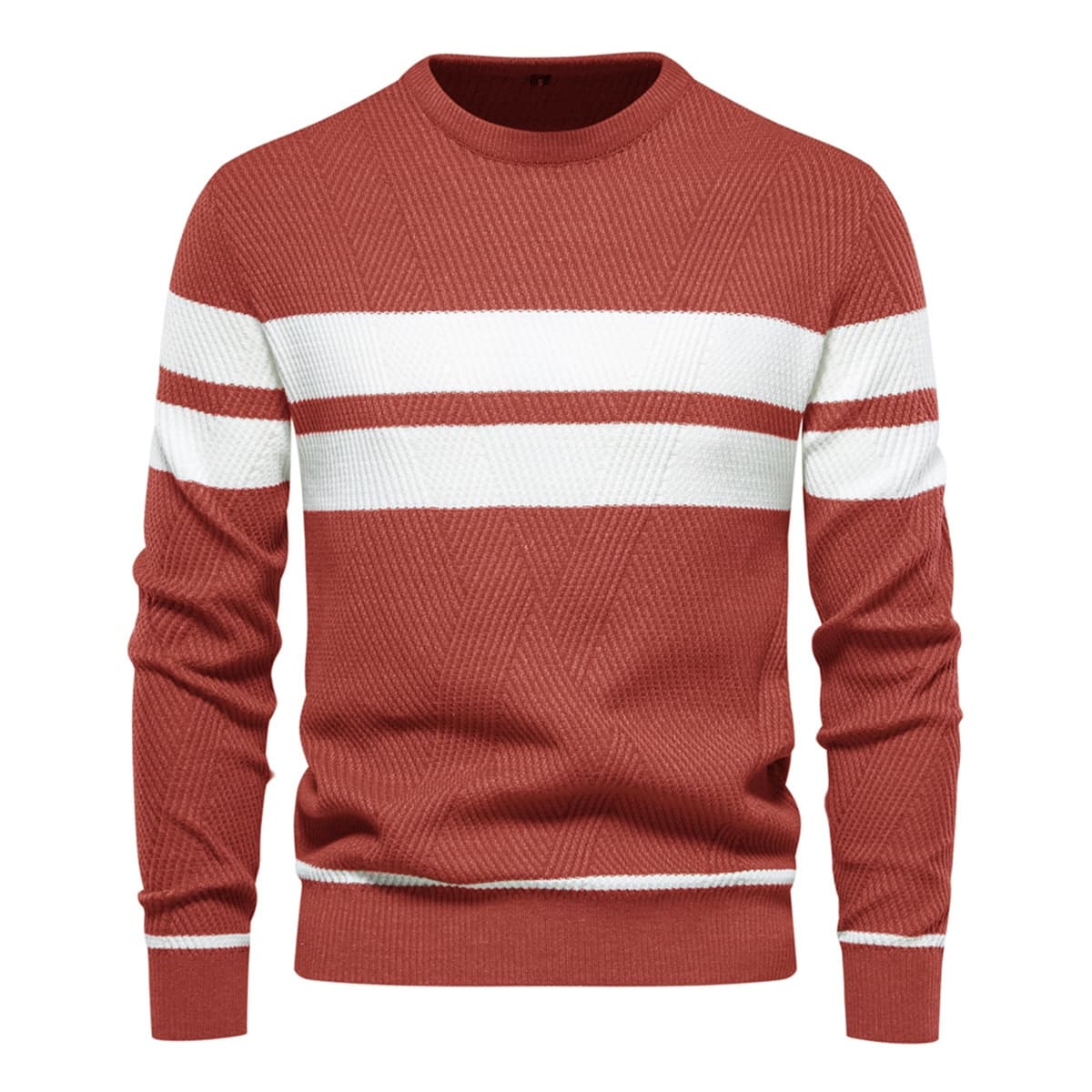 Men’s Casual Contrast Stripe Sweater