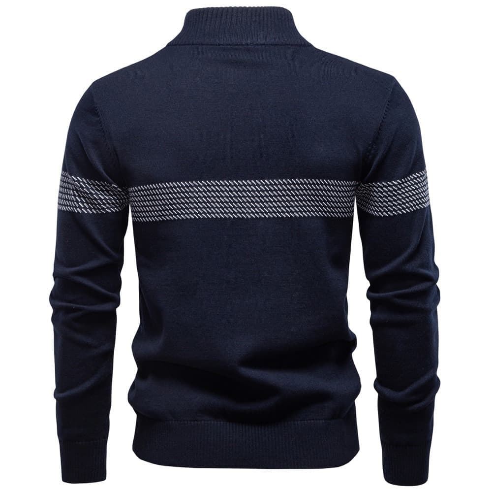 Men’s Casual Chest Stripe Sweater