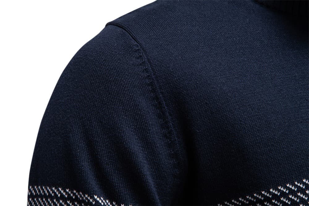 Men’s Casual Chest Stripe Sweater
