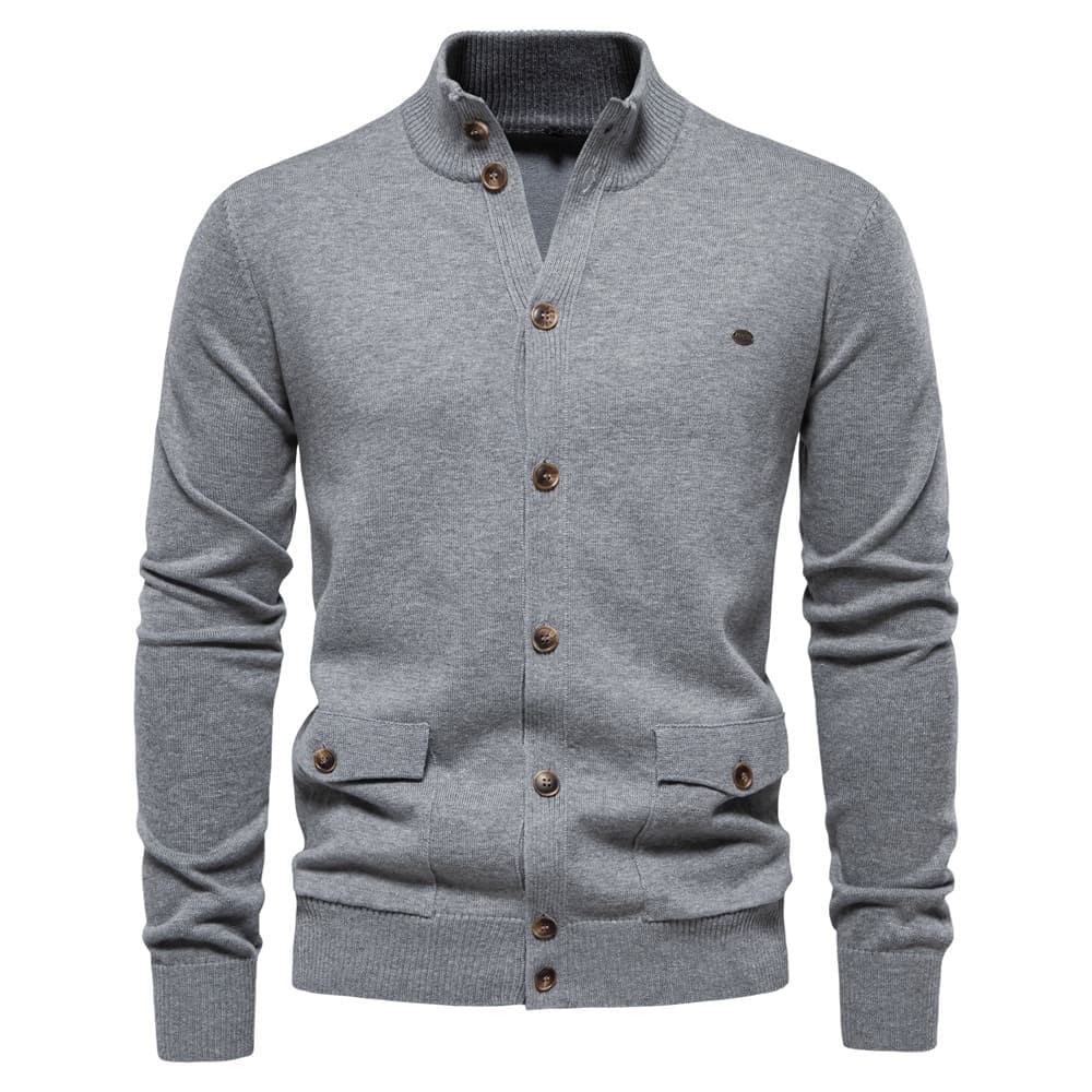 Men’s Casual Button Front Sweater Jacket