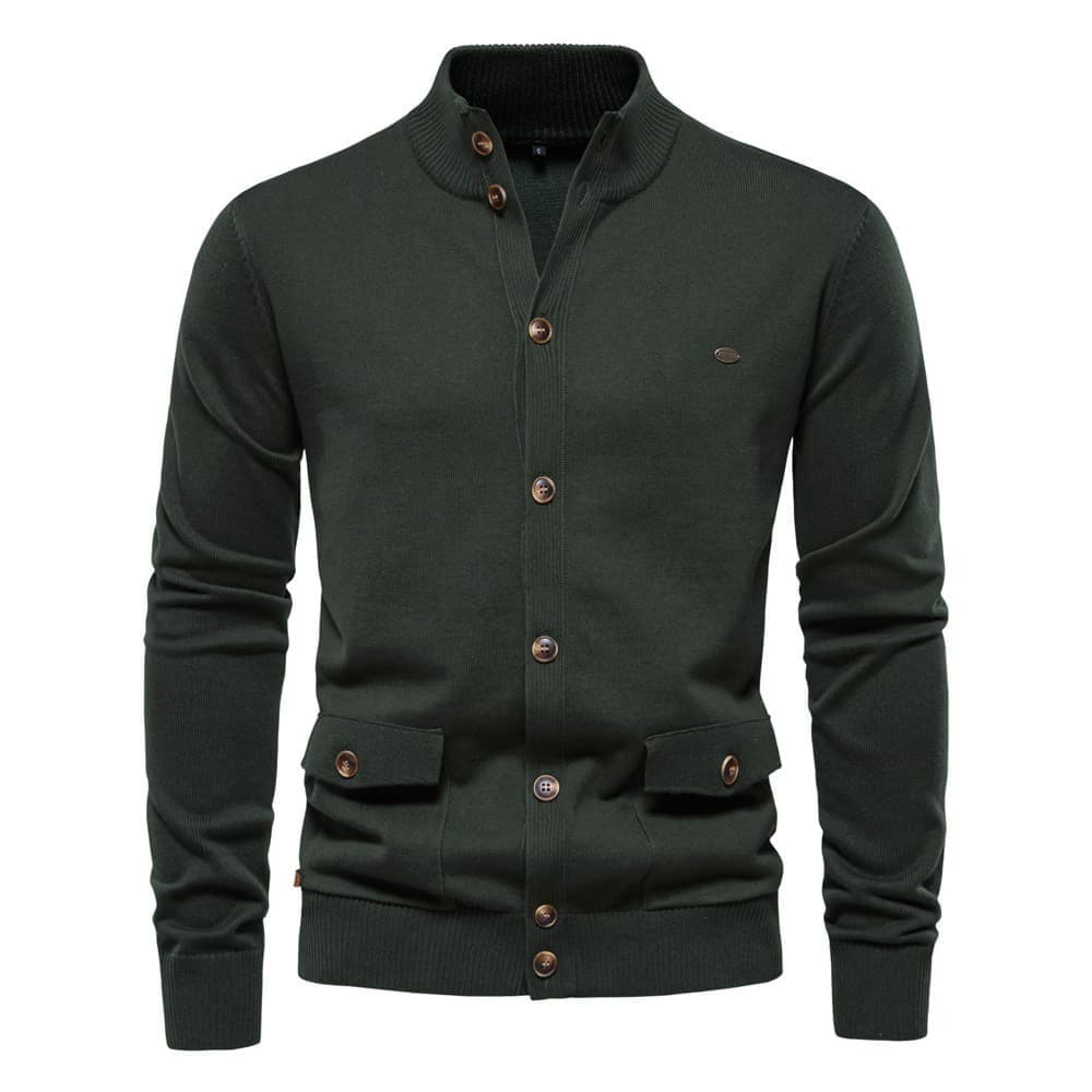 Men’s Casual Button Front Sweater Jacket