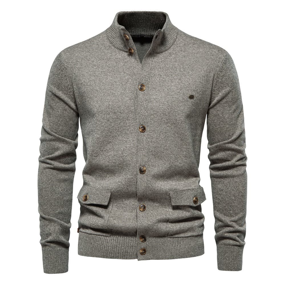 Men’s Casual Button Front Sweater Jacket