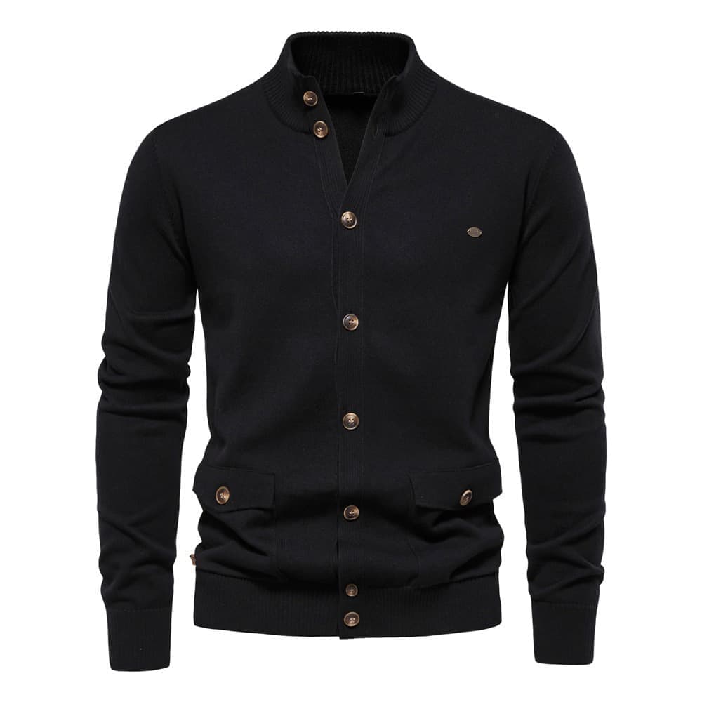 Men’s Casual Button Front Sweater Jacket