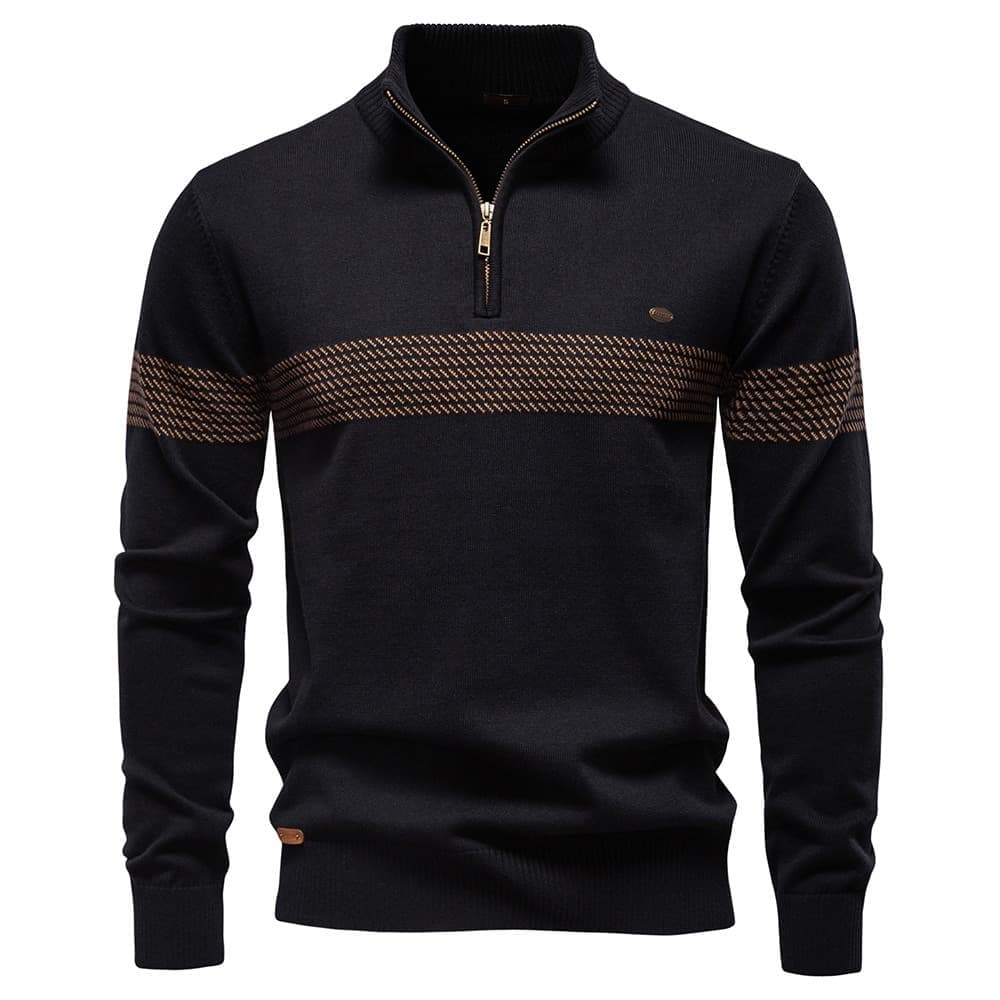 Men’s Casual Chest Stripe Sweater