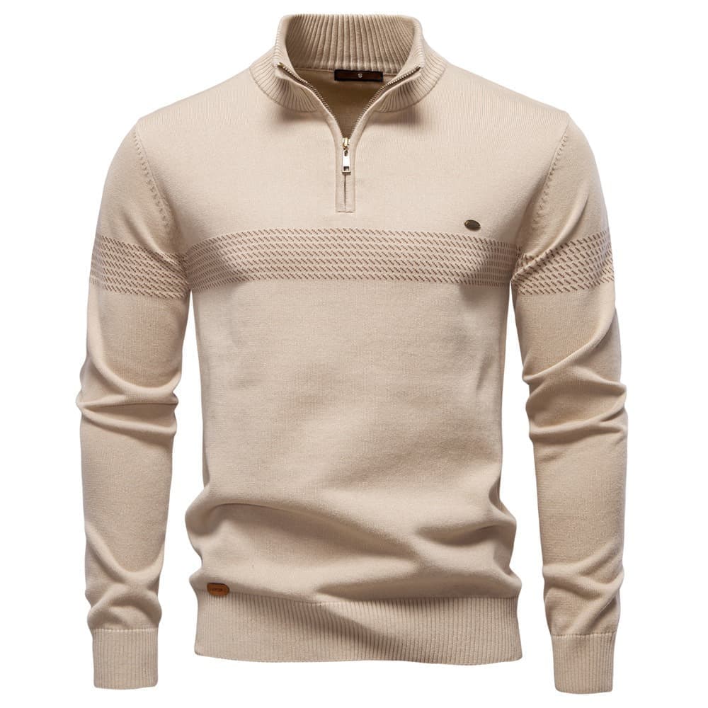 Men’s Casual Chest Stripe Sweater
