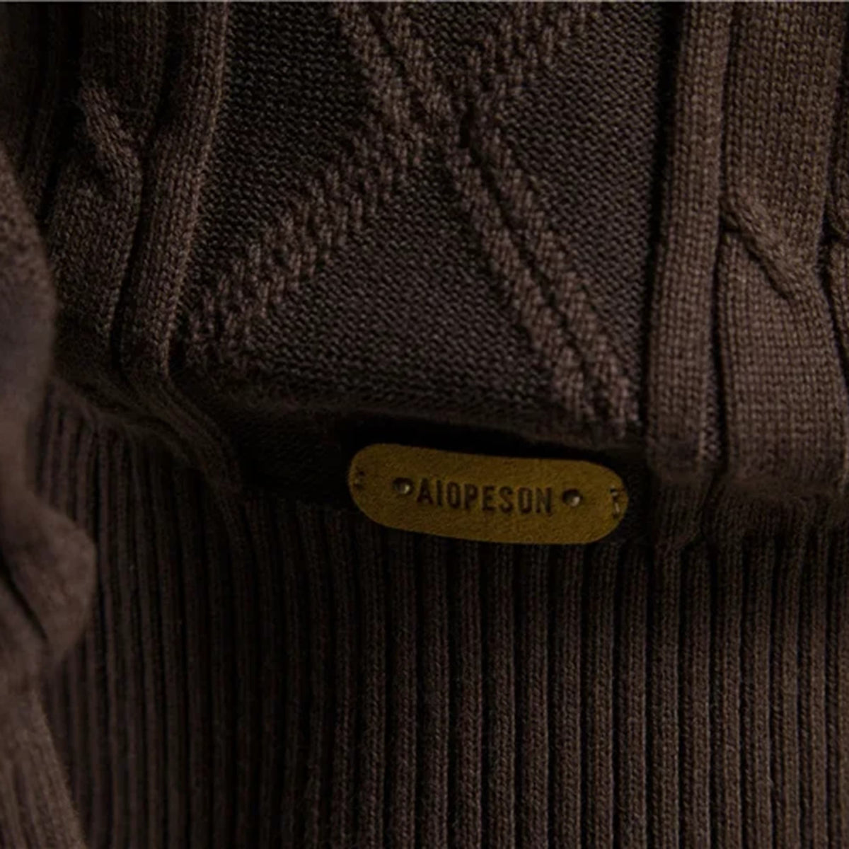 Men’s Shawl Collar Cable Knit Cardigan