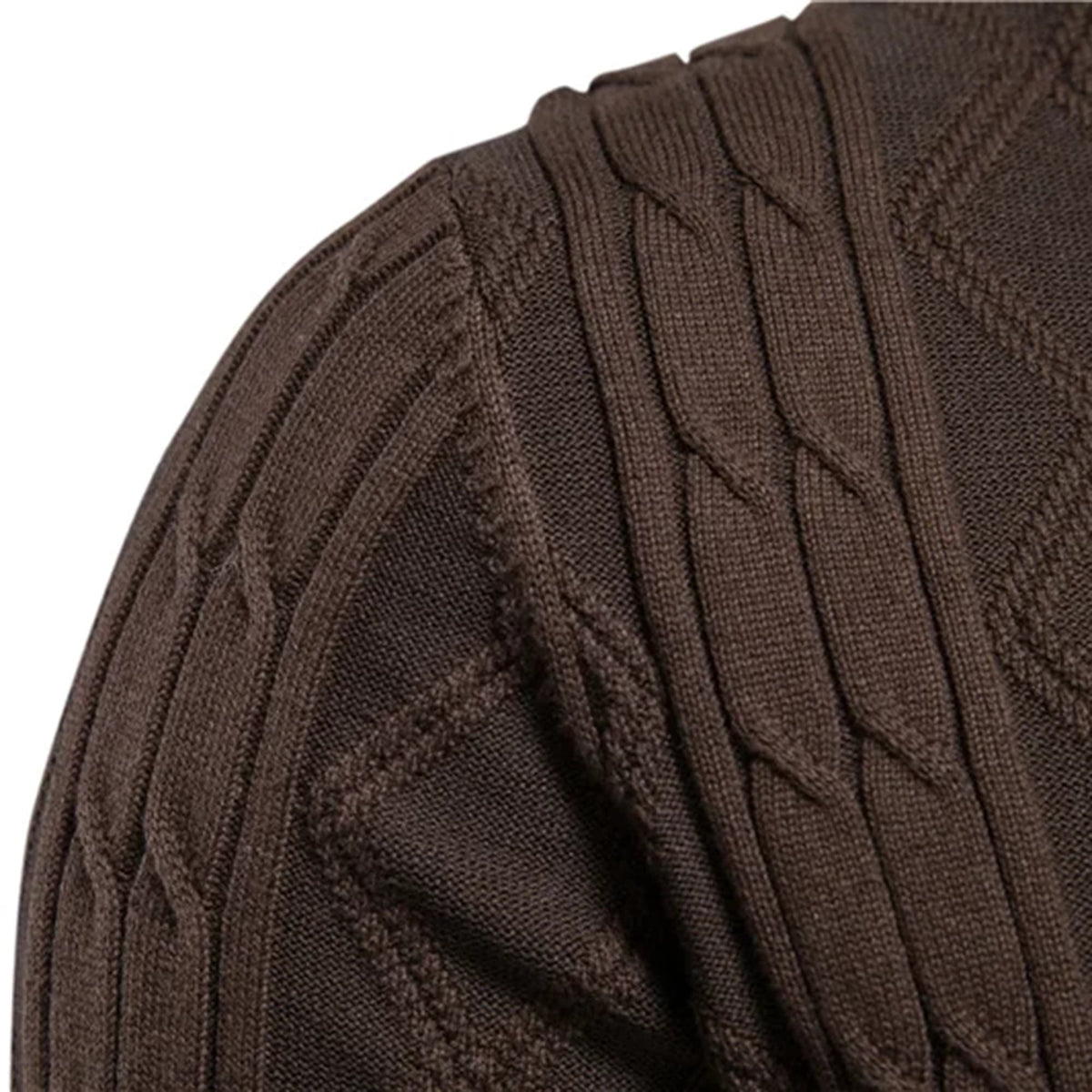Men’s Shawl Collar Cable Knit Cardigan