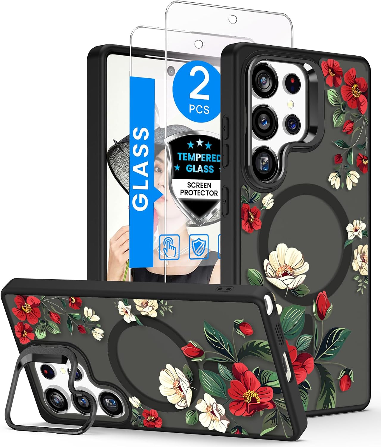Floral MagSafe Compatible Phone Case