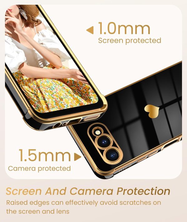 Hollow Heart Plating TPU Phone Case