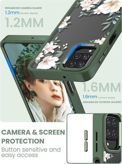 Floral Hybrid TPU+PC Phone Case