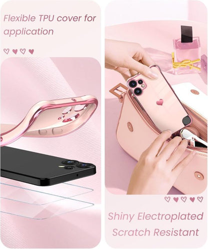 Hollow Heart Plating TPU Phone Case for Nothing CMF Phone 2 Pro (2025)