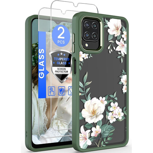 Floral Hybrid TPU+PC Phone Case