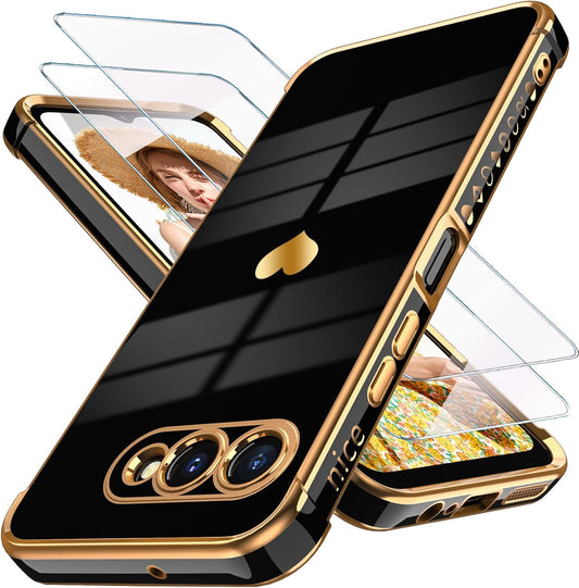 Hollow Heart Plating TPU Phone Case