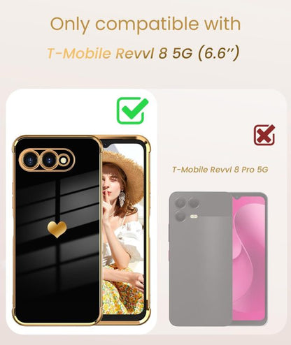 Hollow Heart Plating TPU Phone Case