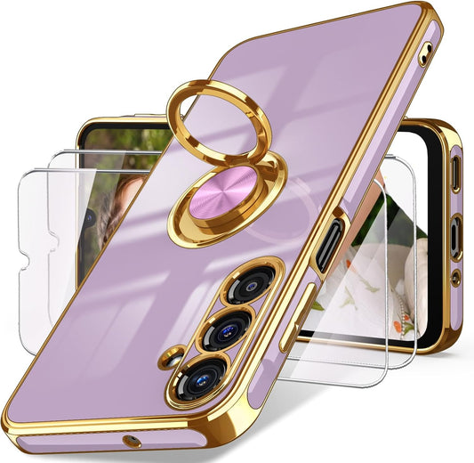Dretal Plating Rose Gold Ring Holder Phone Case