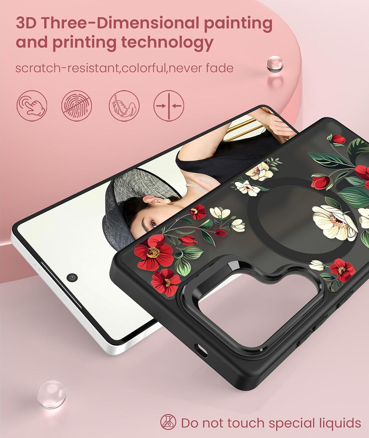 Floral MagSafe Compatible Phone Case