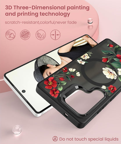 Floral MagSafe Compatible Phone Case