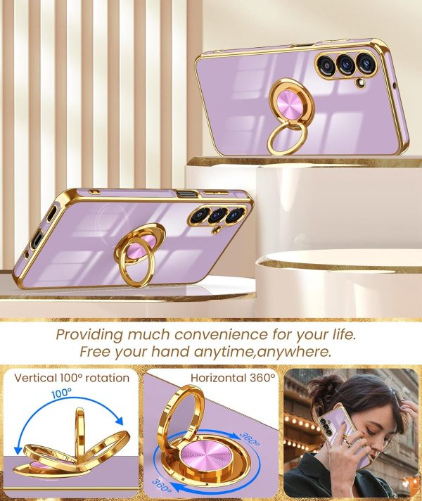 Dretal Plating Rose Gold Ring Holder Phone Case