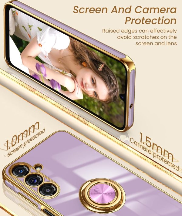 Dretal Plating Rose Gold Ring Holder Phone Case