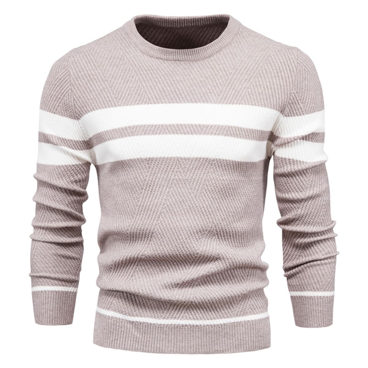 Men’s Casual Contrast Stripe Sweater
