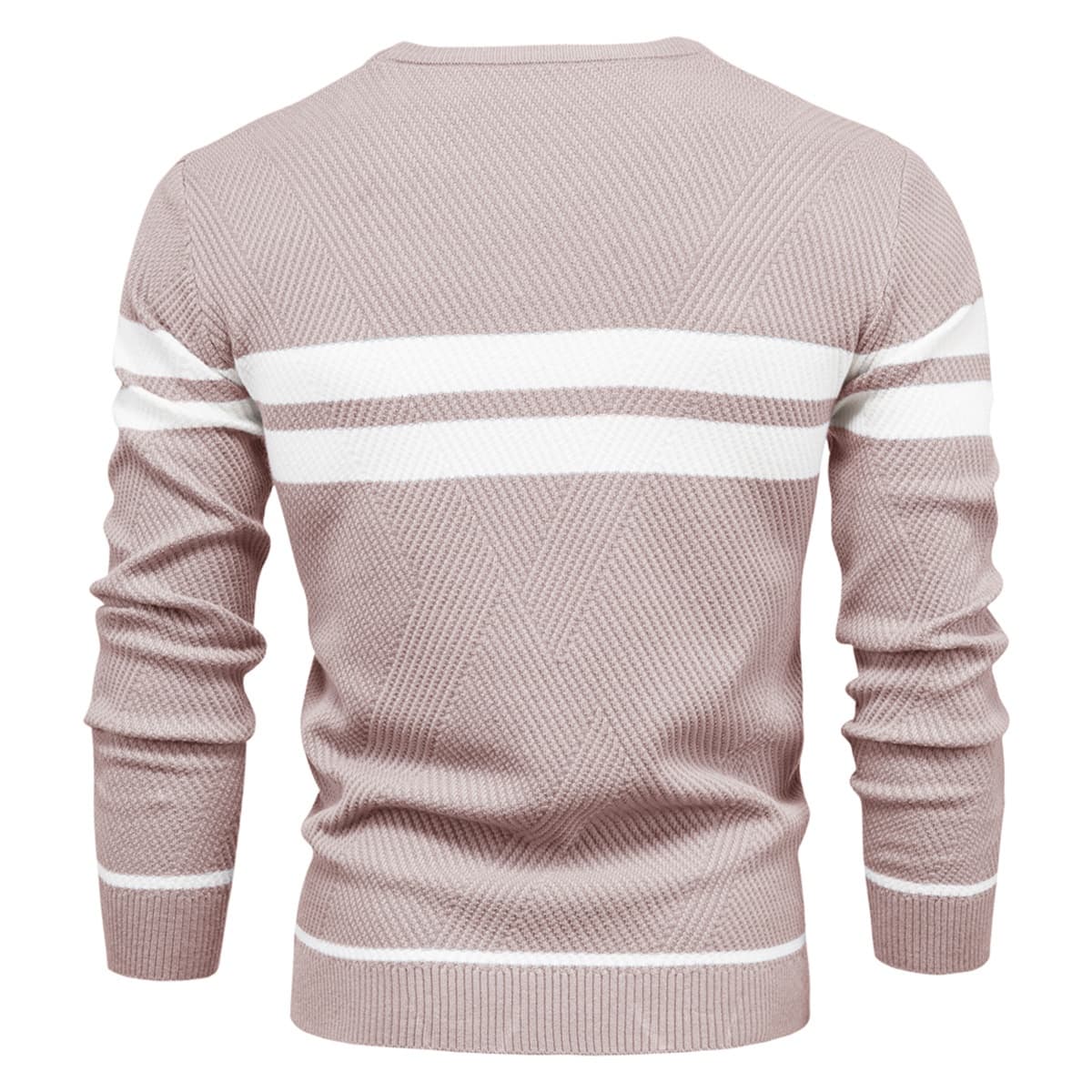 Men’s Casual Contrast Stripe Sweater
