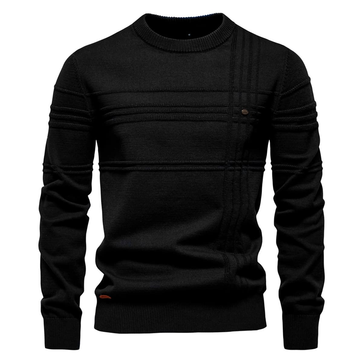 Men’s Casual Cross Stripe Sweater
