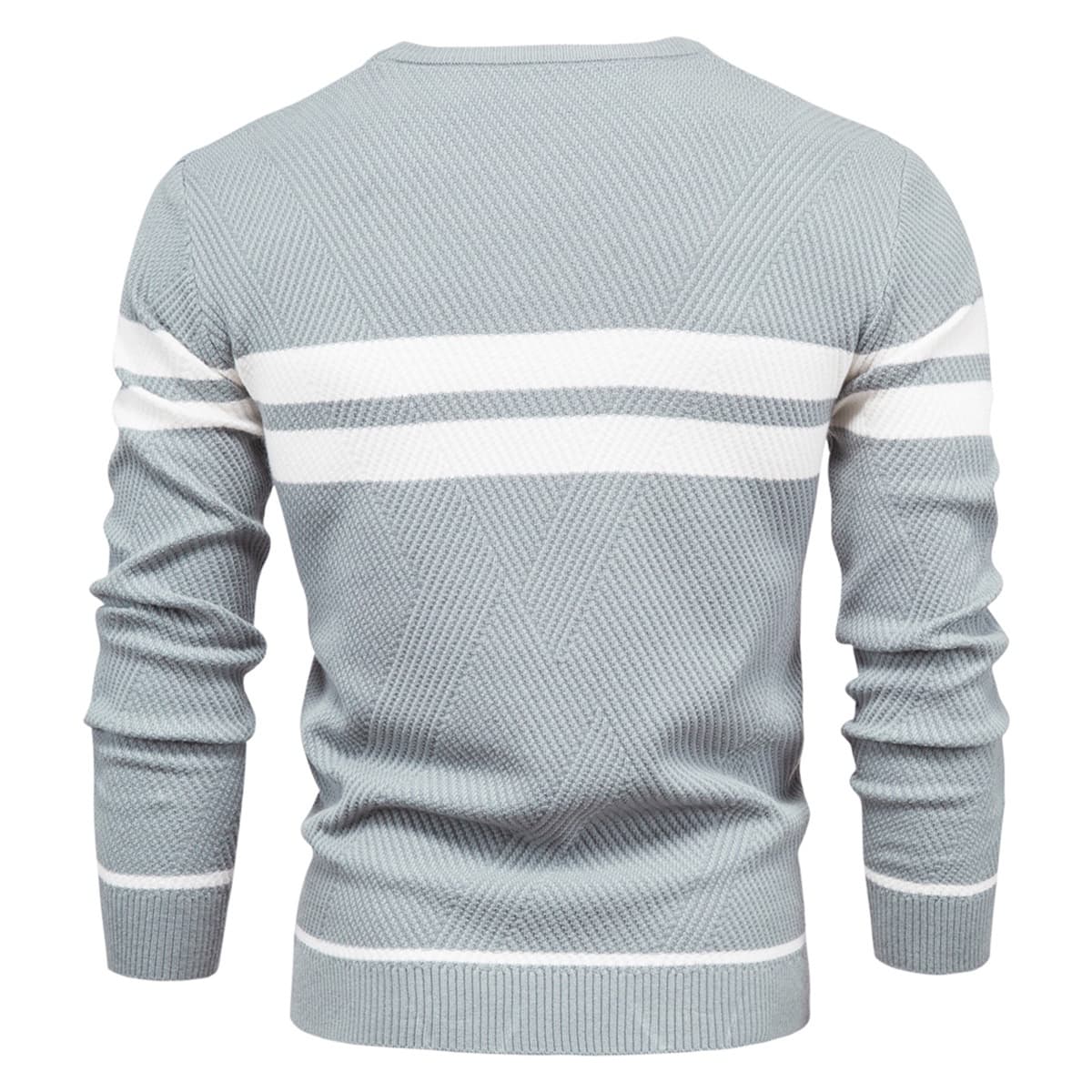 Men’s Casual Contrast Stripe Sweater