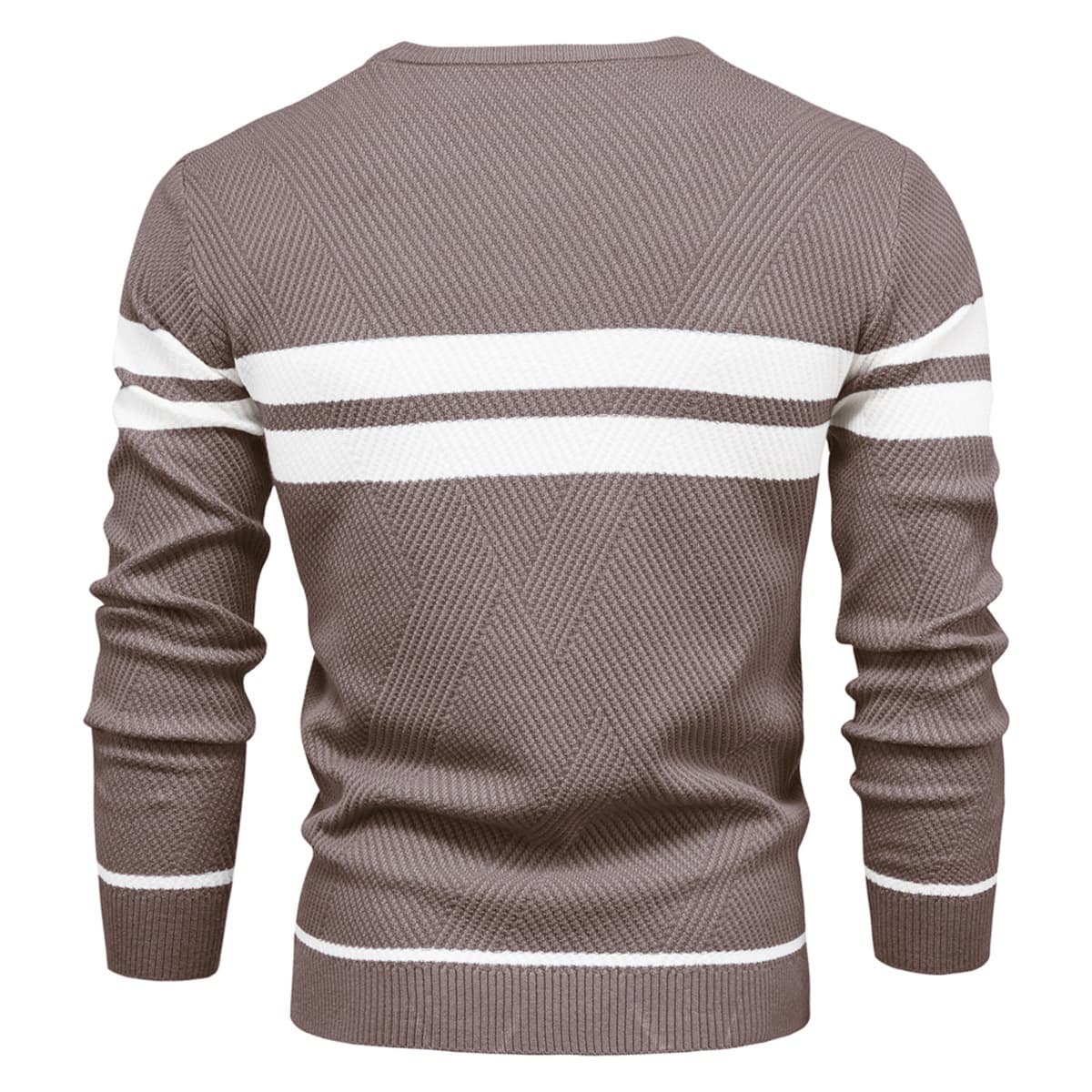 Men’s Casual Contrast Stripe Sweater