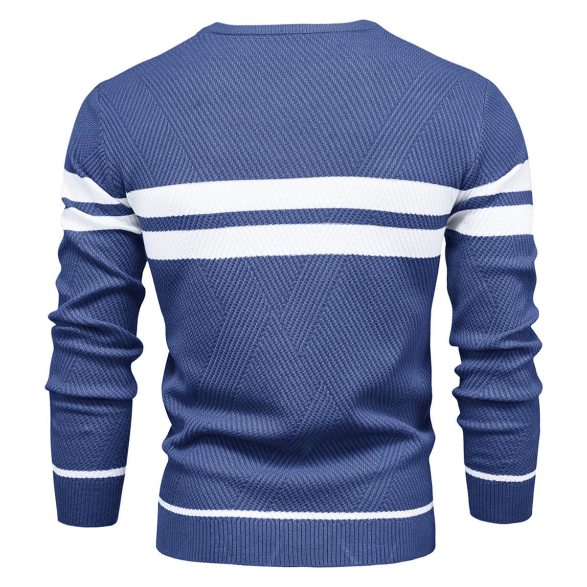 Men’s Casual Contrast Stripe Sweater