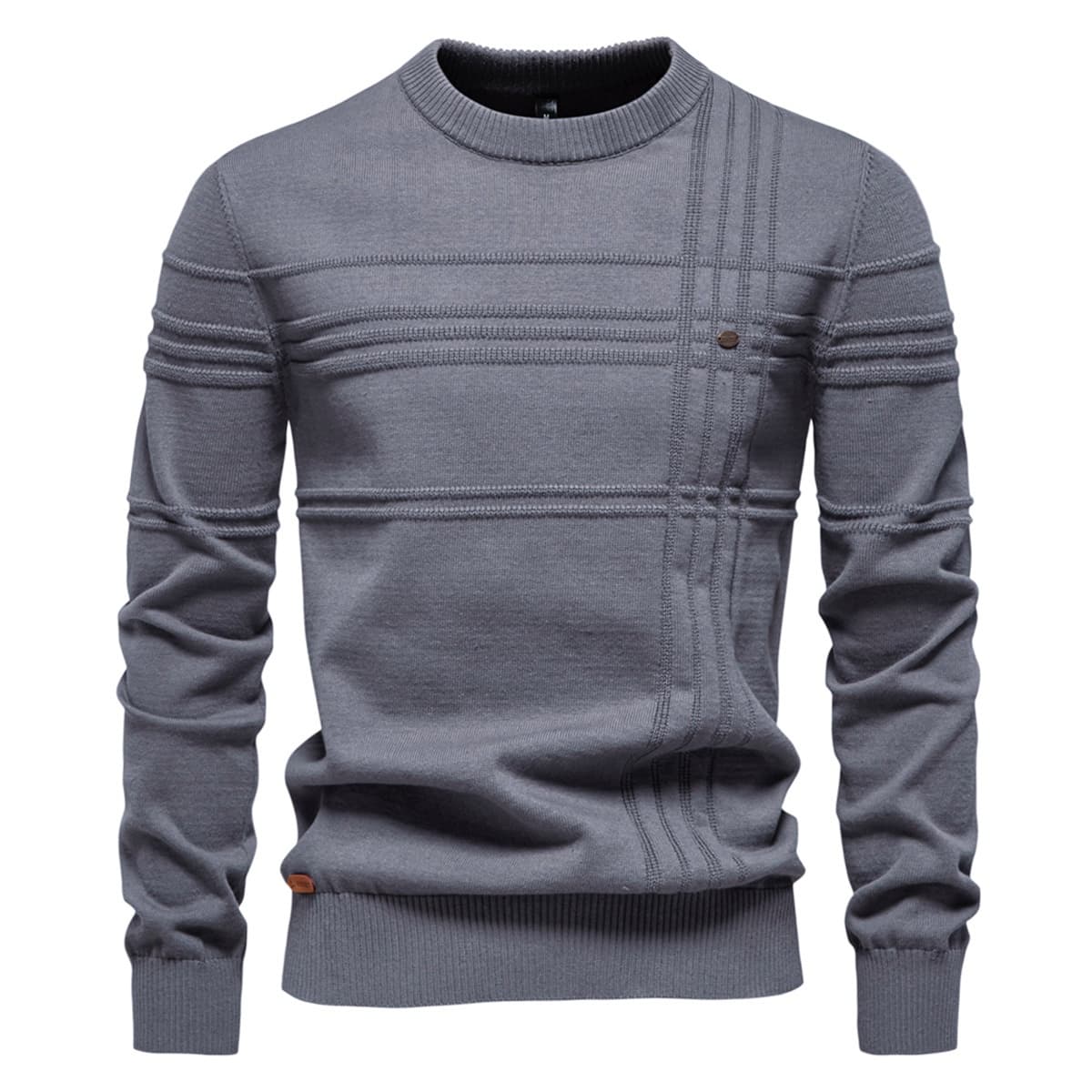 Men’s Casual Cross Stripe Sweater