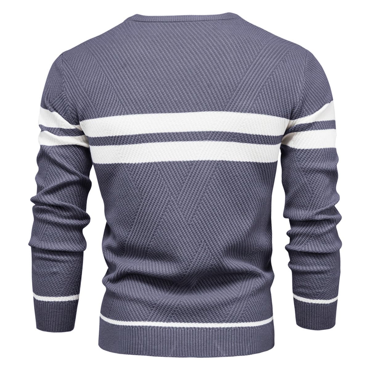 Men’s Casual Contrast Stripe Sweater