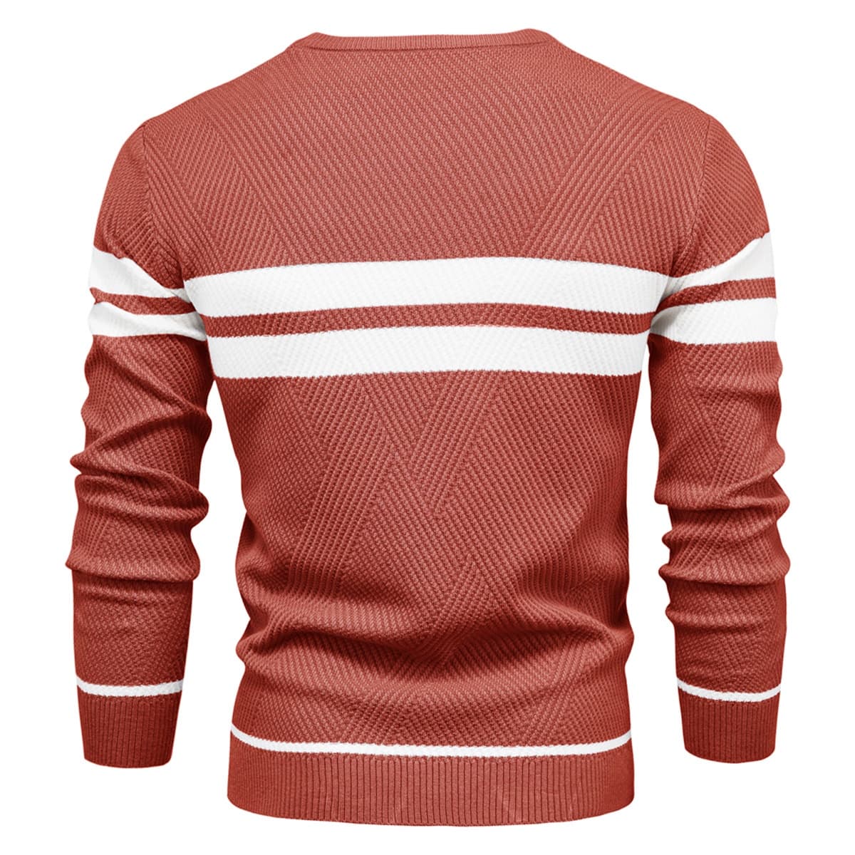 Men’s Casual Contrast Stripe Sweater